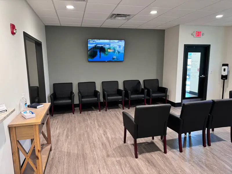 Clean, modern clinic waiting room